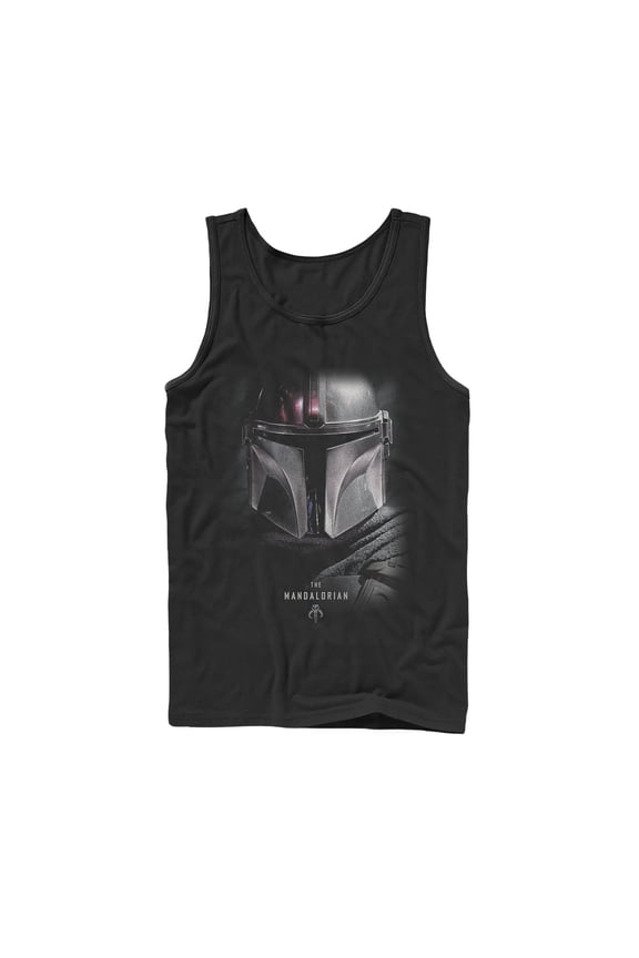 Men's Star Wars: The Mandalorian Bounty Hunter Shadow Tank Top Black X Large