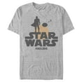 thumbnail image 1 of Men's Star Wars: The Mandalorian Bounty Hunter and The Child Silhouette  Graphic Tee Athletic Heather 2X Large, 1 of 4