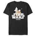 thumbnail image 1 of Men's Star Wars: The Mandalorian Bounty Hunter and The Child Silhouette Graphic Tee Black Small, 1 of 4