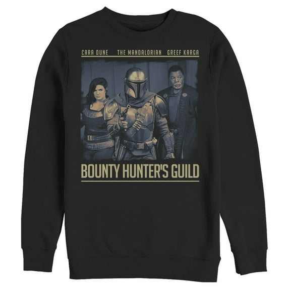 Men's Star Wars: The Mandalorian Bounty Hunter's Guild Sweatshirt Black Medium