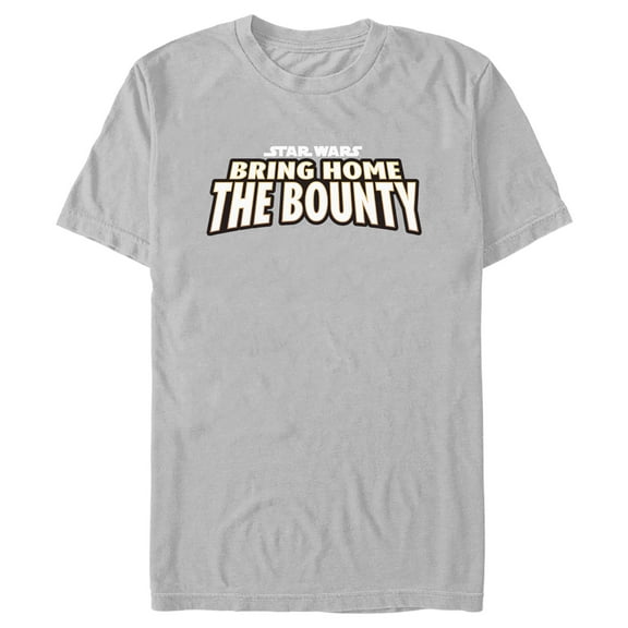 Men's Star Wars: The Mandalorian Bring Home the Bounty Graphic Tee Silver X Large