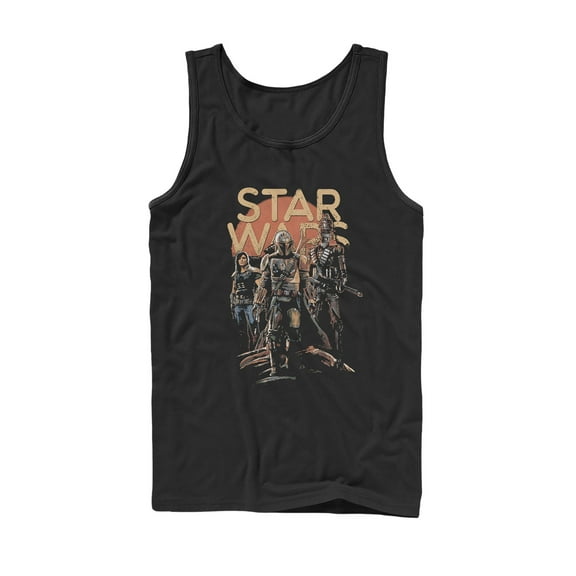 Men's Star Wars: The Mandalorian Character Entourage  Tank Top Black Medium