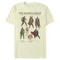 thumbnail image 1 of Men's Star Wars: The Mandalorian Character Guidebook Graphic Tee Beige X Large, 1 of 4