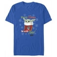thumbnail image 1 of Men's Star Wars: The Mandalorian Christmas Grogu Stocking Merry Force be With You Graphic Tee Royal Blue 3X Large, 1 of 4