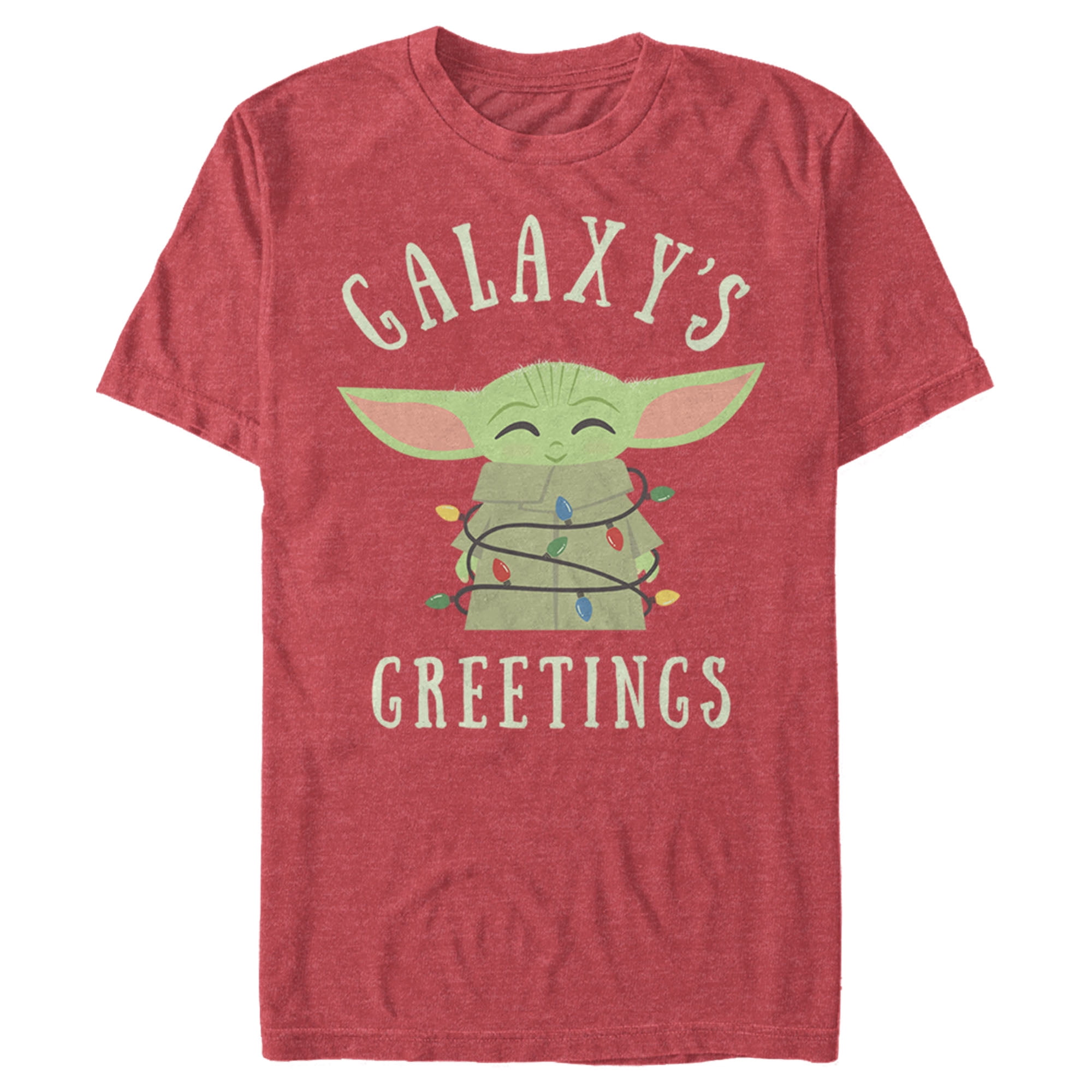 Tee Greetings Christmas Small Red The Heather Wars: Child The Men\'s Mandalorian Graphic Star