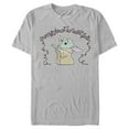 thumbnail image 1 of Men's Star Wars: The Mandalorian Christmas The Child Light Up Letters  Graphic Tee Silver 2X Large, 1 of 4