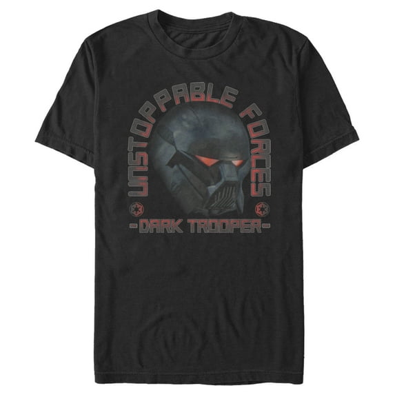 Men's Star Wars: The Mandalorian Dark Trooper Unstoppable Forces Graphic Tee Black Large