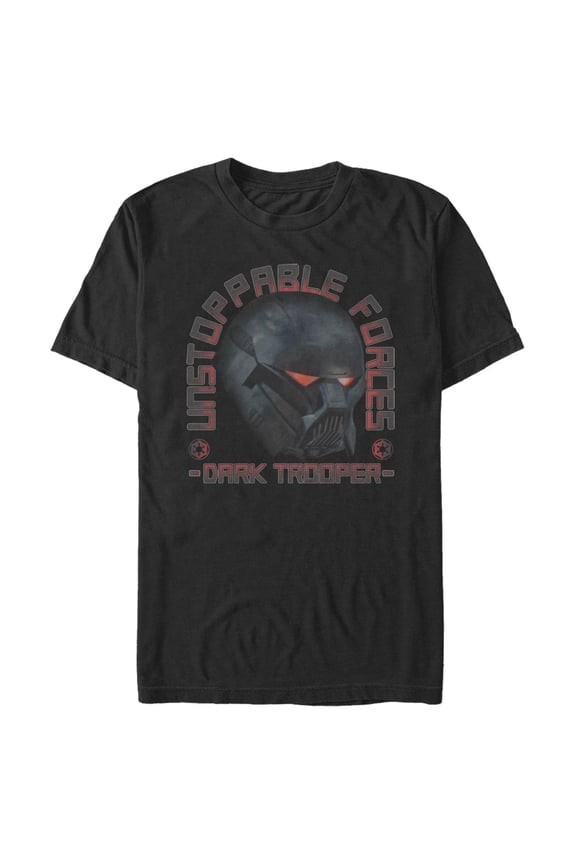 Men's Star Wars: The Mandalorian Dark Trooper Unstoppable Forces Graphic Tee Black Small