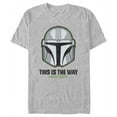 thumbnail image 1 of Men's Star Wars: The Mandalorian Din Djarin Distressed Helmet Graphic Tee Athletic Heather 2X Large, 1 of 5