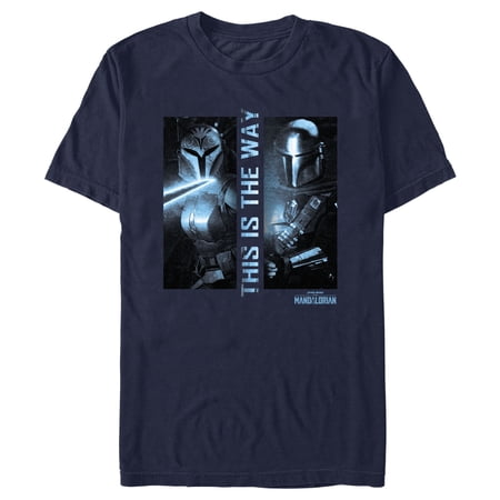 Men's Star Wars: The Mandalorian Din Djarin and Bo-Katan Kryze This is the Way Graphic Tee Navy Blue Small