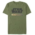 thumbnail image 1 of Men's Star Wars: The Mandalorian Double Logo Graphic Tee Military Green X Large, 1 of 3