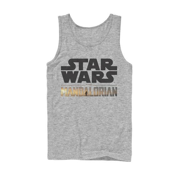 Men's Star Wars: The Mandalorian Double Logo  Tank Top Athletic Heather Medium