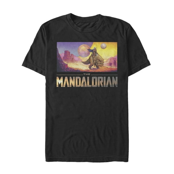 Men's Star Wars: The Mandalorian Dreamscape Journey  Graphic Tee Black Small