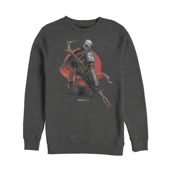 Men's Star Wars: The Mandalorian Dusty Sunset  Sweatshirt Charcoal Heather 2X Large