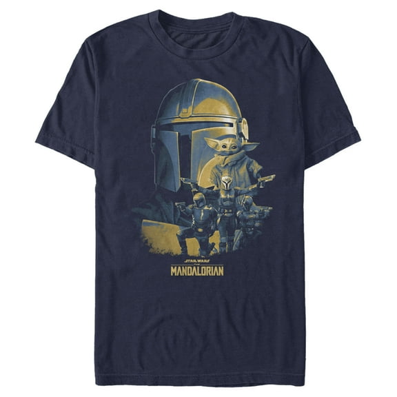 Men's Star Wars: The Mandalorian Element of Surprise  Graphic Tee Navy Blue X Large