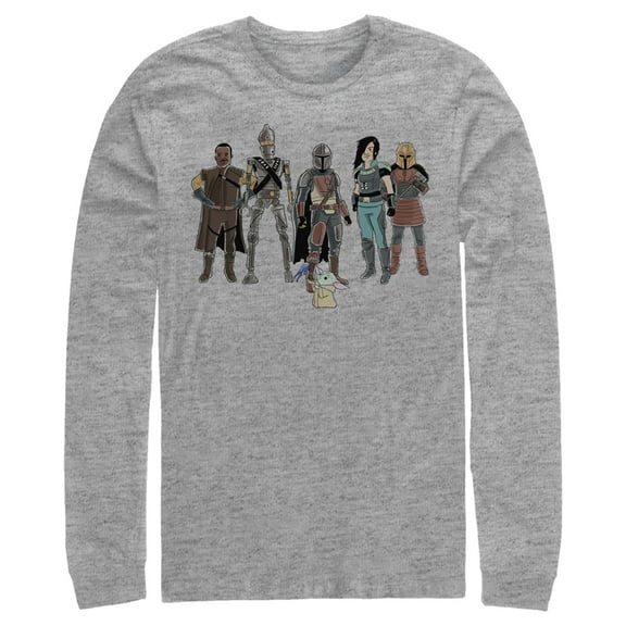 Men's Star Wars: The Mandalorian Farewell on Nevarro  Long Sleeve Shirt Athletic Heather X Large