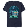 thumbnail image 1 of Men's Star Wars: The Mandalorian Father's Day Best Father in the Galaxy Graphic Tee Navy Blue X Large, 1 of 5