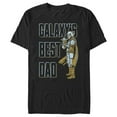 thumbnail image 1 of Men's Star Wars: The Mandalorian Father's Day Mando Galaxy's Best Dad Graphic Tee Black Small, 1 of 5