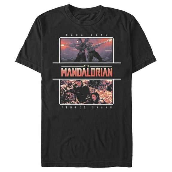 Men's Star Wars: The Mandalorian Female Duo  Graphic Tee Black Medium