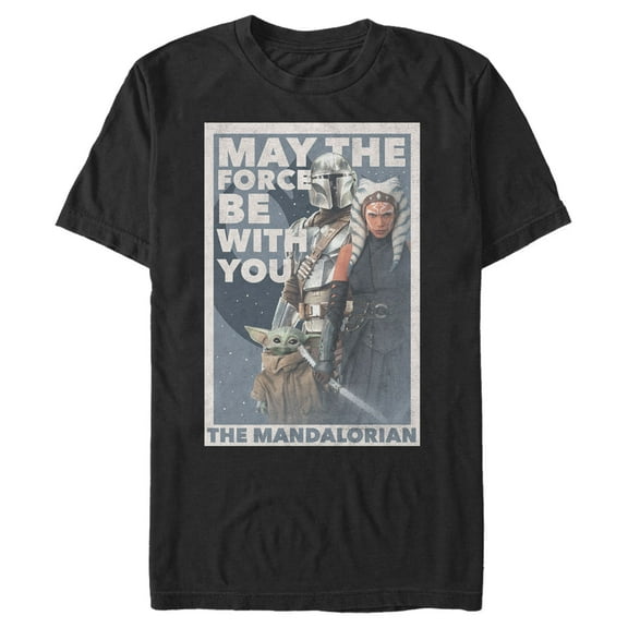 Men's Star Wars: The Mandalorian Force of Ancient Enemies  Graphic Tee Black Medium