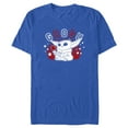 thumbnail image 1 of Men's Star Wars: The Mandalorian Fourth of July Cute Grogu  Graphic Tee Royal Blue X Large, 1 of 5