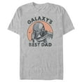 thumbnail image 1 of Men's Star Wars: The Mandalorian Galaxy's Best Dad Din Djarin  Graphic Tee Athletic Heather 2X Large, 1 of 5