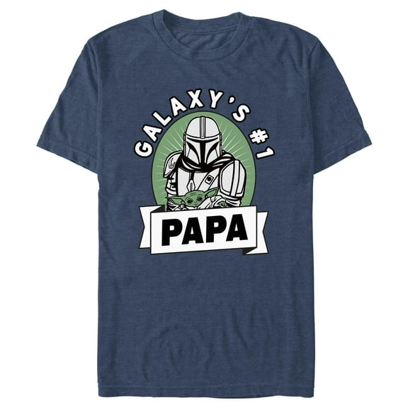 Men's Star Wars: The Mandalorian Galaxy’s Number One Papa  Graphic T-Shirt