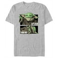 thumbnail image 1 of Men's Star Wars: The Mandalorian Grogu Attack Then Nap Graphic Tee Athletic Heather Small, 1 of 5