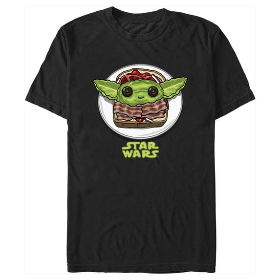 Men's Star Wars: The Mandalorian Grogu Avocado Toast Graphic Tee Black Large