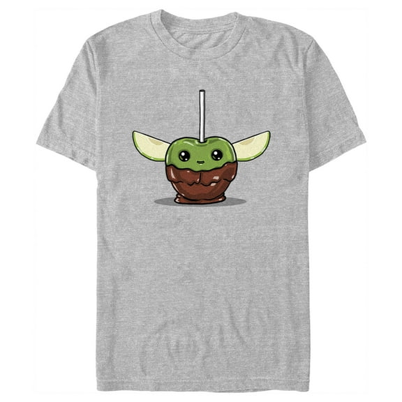 Men's Star Wars: The Mandalorian Grogu Candy Apple  Graphic Tee Athletic Heather Medium
