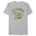 thumbnail image 1 of Men's Star Wars: The Mandalorian Grogu Cute Frog Graphic Tee Athletic Heather Large, 1 of 5