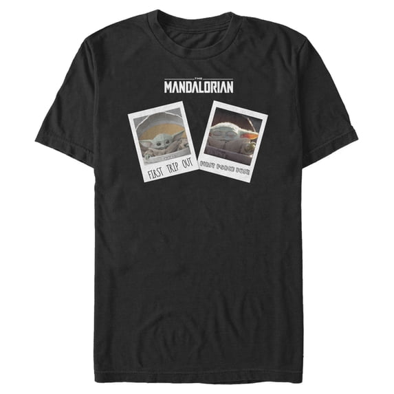 Men's Star Wars: The Mandalorian Grogu Firsts Portraits Graphic Tee Black Large
