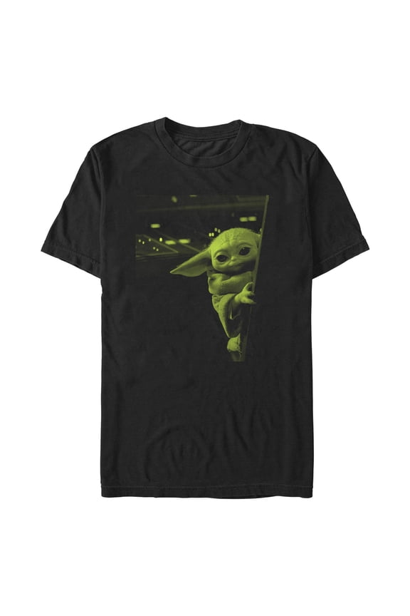 Men's Star Wars: The Mandalorian Grogu Green Photo  Graphic T-Shirt