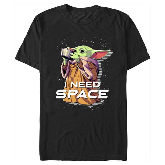 Men's Star Wars: The Mandalorian Grogu I Need Space Graphic Tee Black 2X Large