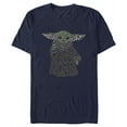 thumbnail image 1 of Men's Star Wars: The Mandalorian Grogu Icons Mosaic Graphic Tee Navy Blue Large, 1 of 5
