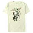 thumbnail image 1 of Men's Star Wars: The Mandalorian Grogu Krayt Dragon Pearl Graphic Tee Beige Medium, 1 of 4