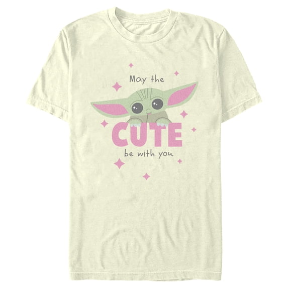Men's Star Wars: The Mandalorian Grogu May the Cute be With You Graphic Tee Beige X Large