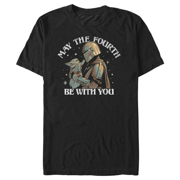 Men's Star Wars: The Mandalorian Grogu May the Fourth Be With You  Graphic Tee Black Large