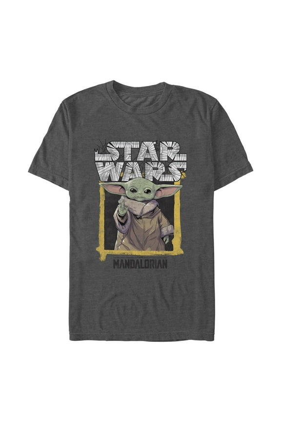 Men's Star Wars: The Mandalorian Grogu Mummy Logo Graphic T-Shirt