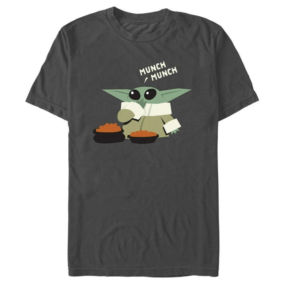 Men's Star Wars: The Mandalorian Grogu Munch Munch Graphic Tee Athletic Heather X Large