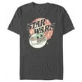 thumbnail image 1 of Men's Star Wars: The Mandalorian Grogu Retro Star Wars Logo Graphic Tee Charcoal Medium, 1 of 5