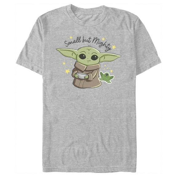 Men's Star Wars: The Mandalorian Grogu Small But Mighty  Graphic Tee Athletic Heather X Large