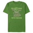 thumbnail image 1 of Men's Star Wars: The Mandalorian Grogu St. Patrick's Day The Luck is Strong With This One Graphic Tee Kelly Green 2X Large, 1 of 5