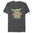 thumbnail image 1 of Men's Star Wars: The Mandalorian Grogu Stronger Than You Think Graphic Tee Charcoal Heather 2X Large, 1 of 5