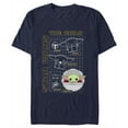 thumbnail image 1 of Men's Star Wars: The Mandalorian Grogu The Child Schematic Graphic Tee Navy Blue X Large, 1 of 5