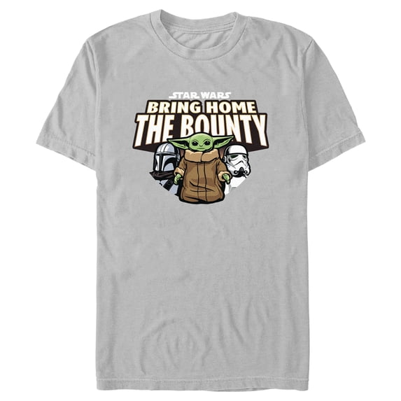 Men's Star Wars: The Mandalorian Grogu and Company Graphic Tee Silver X Large
