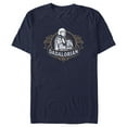 thumbnail image 1 of Men's Star Wars: The Mandalorian Grogu and Din Djarin Dadalorian Banner Sketch Graphic Tee Navy Blue Large, 1 of 5