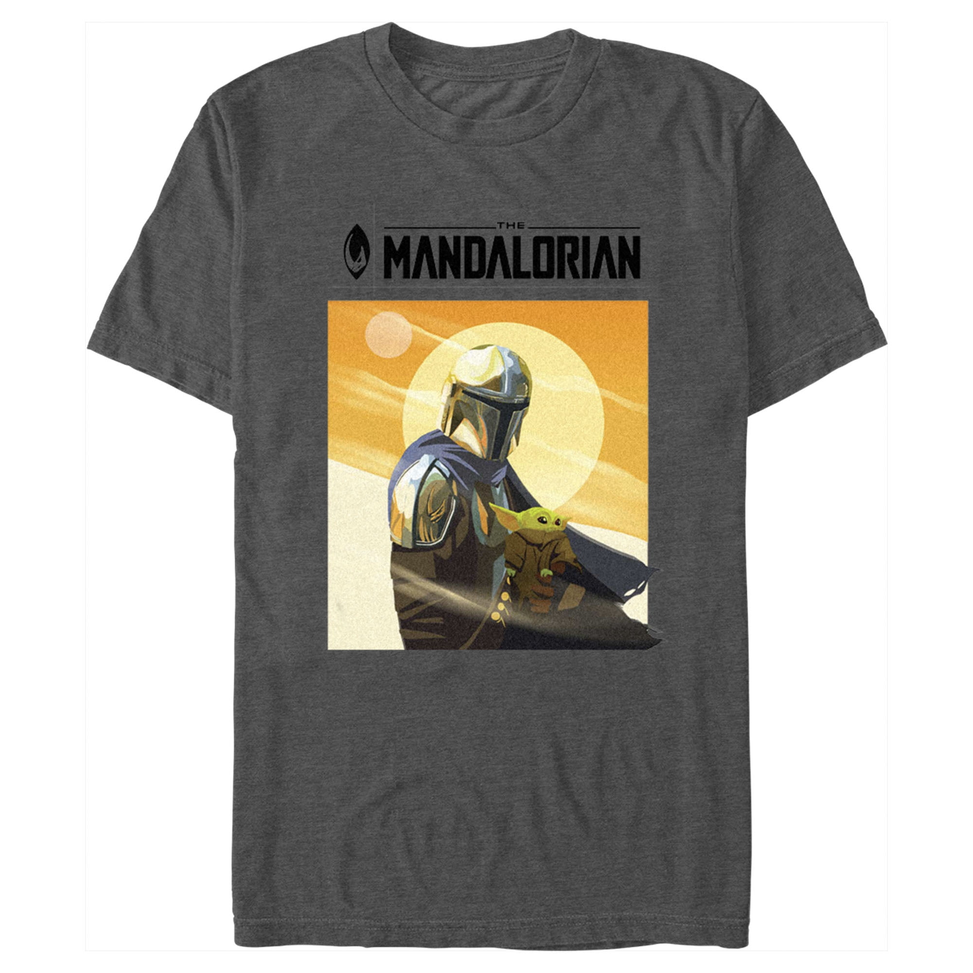 Men's Star Wars: The Mandalorian Grogu and Din Djarin Epic Poster ...
