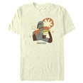 thumbnail image 1 of Men's Star Wars: The Mandalorian Grogu and Mando Minimalist Sketch Graphic Tee Beige 2X Large, 1 of 4