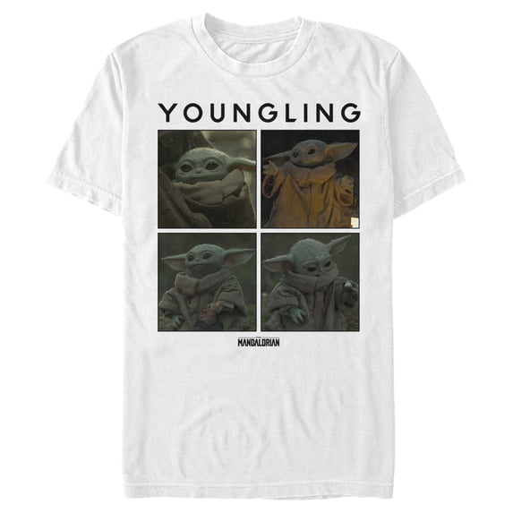 Men's Star Wars: The Mandalorian Grogu the Youngling Graphic Tee White Medium